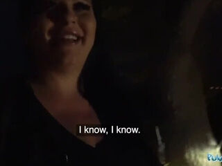 BBW bitch with big boobs is her first time in Czech republic sucking on his dick