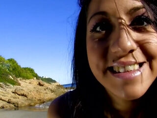 Beach Babe In High Heels Rides Strangers Big Dick