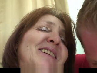 Busty Step mother in law rides his hard young cock