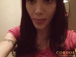 Jerking in the public bathroom - TSMarianaCordoba