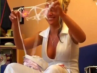 German Big Tit Cougar Puts On Lingerie - Sascha Production