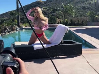 Cherry of the Month Savannah Bond BTS Plays With Big Tits