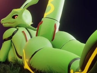 Rayquaza shakes with her ass