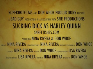 Nina Rivera sucking Daddy's DICK as Harley Quinn for Halloween