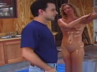 Musculed Step mom shows her big clit