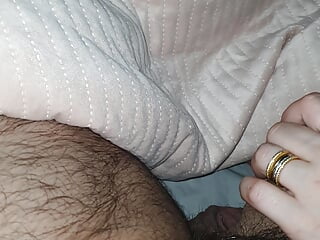 Step mom with small hands handjob step son big cock