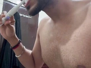 Hot Alone in Bathroom