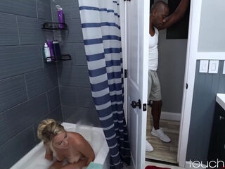 Insatiable blonde milf ploughed by BBC stud as her cuckold watches