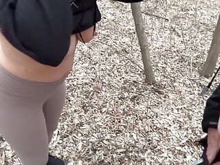 Topless Outdoor Blowjob in the Cold
