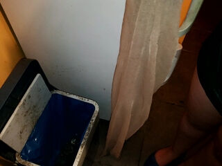 Wife throw away stinky pantyhose 003