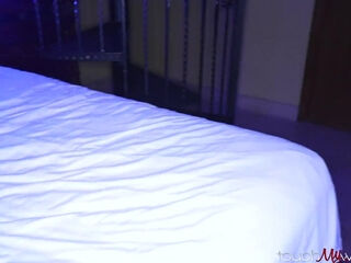 Hungry Blonde MILF Quinn Waters enjoys big black cock in a bed