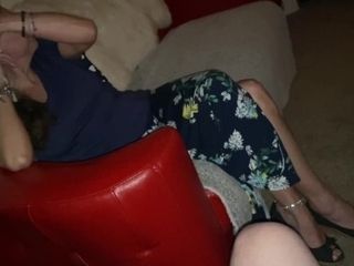 'Rubbing feet on Cuckolds dick and laughing making him drink cum and give blowjob...... Agness'
