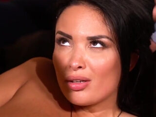 Anissa Kate - Brunette In Lingerie Doesn Mind Participating In Group Porn And Cummi