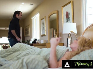 Busty Blonde BBW Karen Fisher Gets a Cumshot On Her Huge Melons After Sneaky Sex With Her Stepson