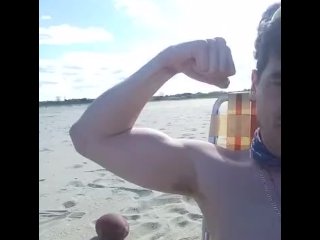 Nude beach sexy man