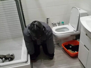 Slave cleans Strict Wife Mia after toilet. Rimming dirty pussu licking.