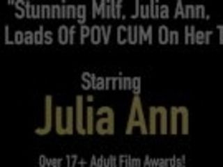 "Stunning Milf, Julia Ann, Gets Loads Of POV CUM On Her Tits!"