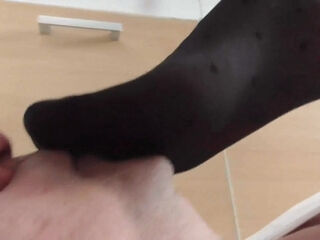 Trampling in the kitchen on her slave husband by Femdom Austria