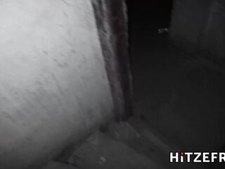 Arteya kneels down to suck his dick in a lost place! - Hitzefrei