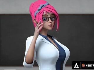 HENTAI SEX SCHOOL - Horny Stacked Principal MILF Gets Fucked Doggystyle In Front Of The Class