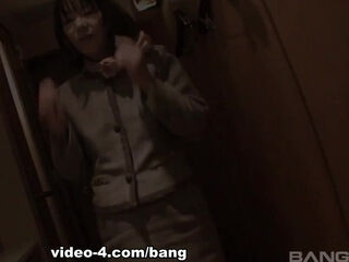 Makiko nakane gets creampied in her hairy granny pussy! - BANG