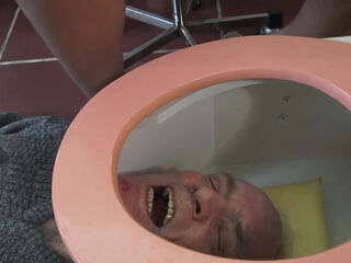 Toilet Trash for Pedicures and Spit - Madame Carla Degrades Her Old Slave as A Pedicure Slave and Spitton by Foot Girls