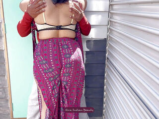 Indian Housewife Cheating with Neighbor - Slow Dance - Lip Lock Kissing & Boob Play
