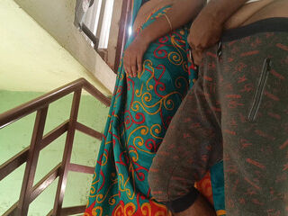 chennai cheating wife enjoying doggy style fucking in balcony steps with house owner