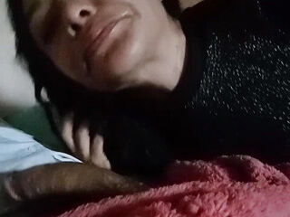I wasn't sleepy so I sucked his cock so that he would put it in me very hard
