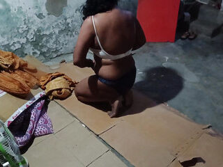 Big Ass bhabhi Changing her cloth and boy watchig on her bhabhi caught him and punish him with fucking
