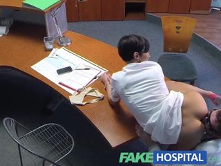 FakeHospital Muddy medic gets his man rod deep inwards a huge-chested ex pornography starlet