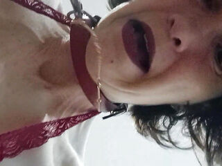 Natalia the submissive. With bitch strap, moaning and fucking in the ass and pussy