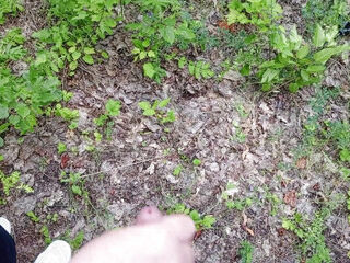 Mother-in-law Sucks My Dick in a Park and Swallows Hot Cum