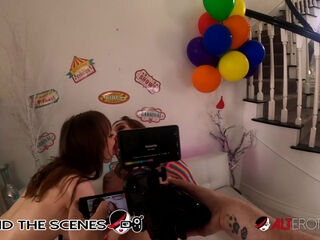 Misha Montana and Rebecca Vanguard Sharing Johnny Nitro BTS - AltErotic