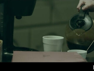 Redhead bitch letting this big black cock boss fuck her hard