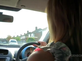 The Blonde Hot Wife Picks Up Her Toy Boy For Fun