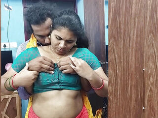 Kerala girl half saree removal and boobs suck hot romance