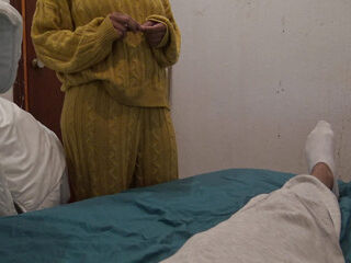 horny stepmother enters her stepsons bedroom to play with his morning wood