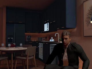 3D BBW Asian MILF Teasing the Young Big Cock to Fuck Her Pussy