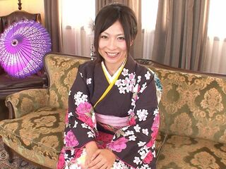Mature asian housewife clothed as a geisha and cheats on her hubby with a neighbor