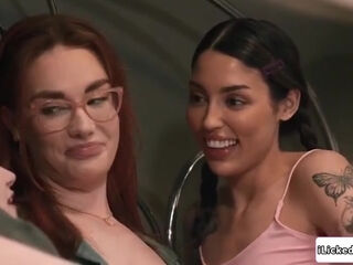 Vanessa Sky, Siri Dahl And Scarlet Skies - Milf Fucked By Stepdaughters And Her Bff