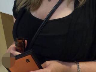 Cuckold Hubby takes Wife to Casino to find a Date! Husband waits with Purse and Wedding Ring.