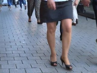 Sexy Legs! mature walking high heels open toe