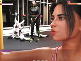 Mrs.Moore Getting Tired of Exercise by Her Futanari Gym Trainer