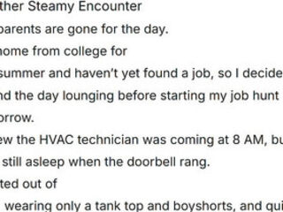 Another Steamy Encounter. I'm home from college for the summer.