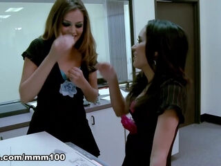 Busty pornstar Allie Haze gets banged in the office by Randy Spears - MMM100