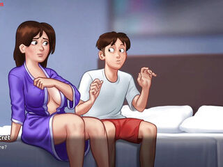 Naughty Dude Hits The Spot With His Hot Sexy Landlady MILF During Sensual Massage -  Summertime Saga 05