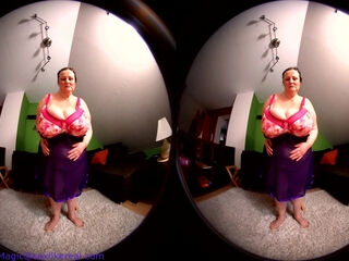 Sharon's Purple Lingerie Stripe - Bbw Solo - Sexlikereal