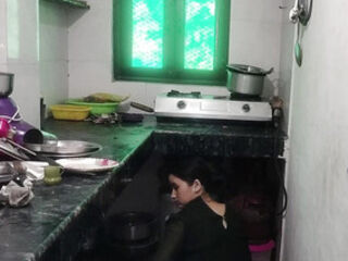 Step sister and step brother hardcore sex video in kitchen