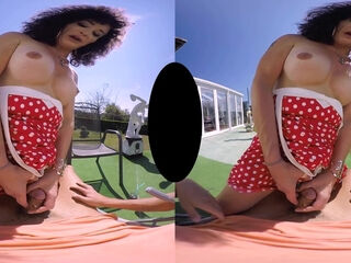 Celine in The Secret Garden Shemale VR Porn Video - VRBTrans